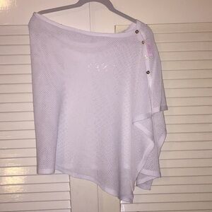Lilly Pulitzer white mesh poncho